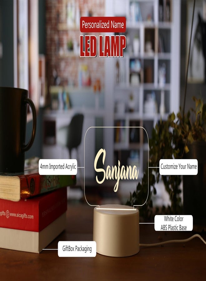 AICA Plastic Personalized Name Womens Combo Led Lamp Giftset 4Pcs (DarkGreen) | Customized Wedding Anniversary Birthday Engagement Gift for Wife Bride Bridemaids - Image 3